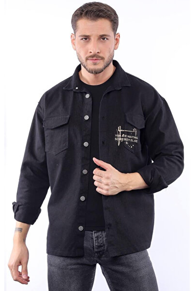diğer1234 Αντρικό Jacket με τσέπες μαύρο — l