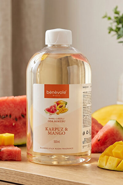 Benevole Karpuz Mango Çubuklu Oda Kokusu Yedek Şişe | Yenileme Kiti | Ortam K...