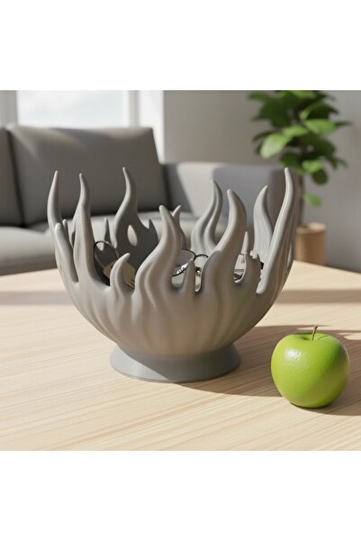 OEM Decorative Flame Bowl, 3D Printed, Small Object Holder, Modern Design