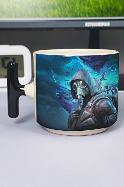 ZipZap Stalker Printed Ceramic Luxury Mug (1 Piece) T-Shaped Special Black Ha...