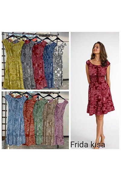 Eda Otantik Dress Muslin Short Patterned