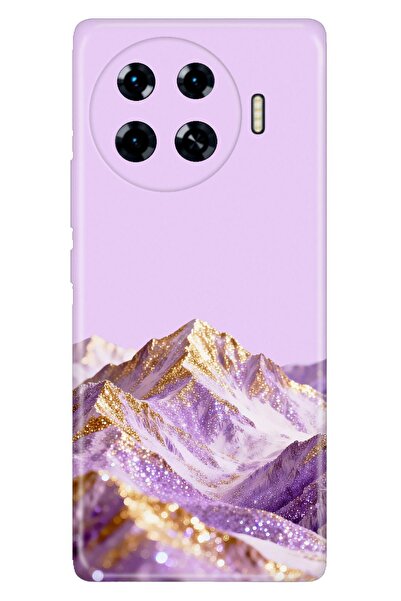 TECNO Spark 20 Pro+ Plus Kılıf Kristal Tepe Temalı Desenli Darbe Emici Silikon