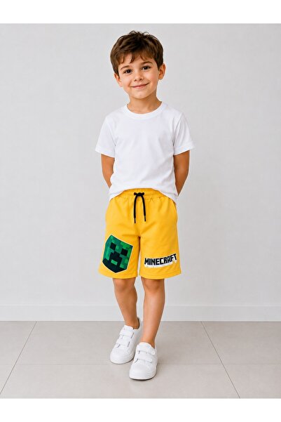 BY SOLANA KİDS By Solona 6606-26 Boys' Printed Shorts with Pockets, Lace-Up E...