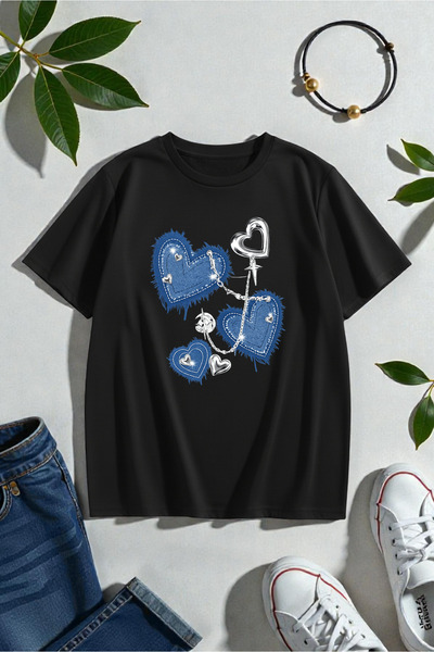 trendypassion Μπλουζάκι Unisex Heart Printed Design