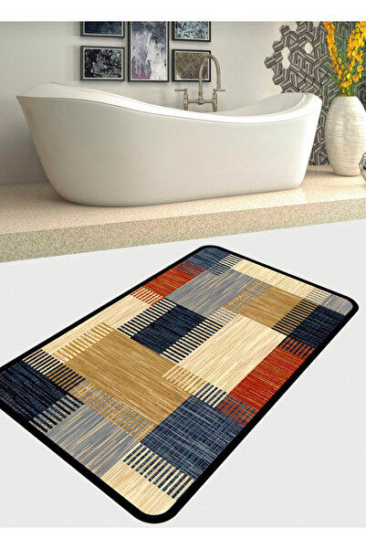 Ardizayn Patchwork, 80X120Cm Non-Slip, Organic Cotton Base Bath Mat, Bathroom...