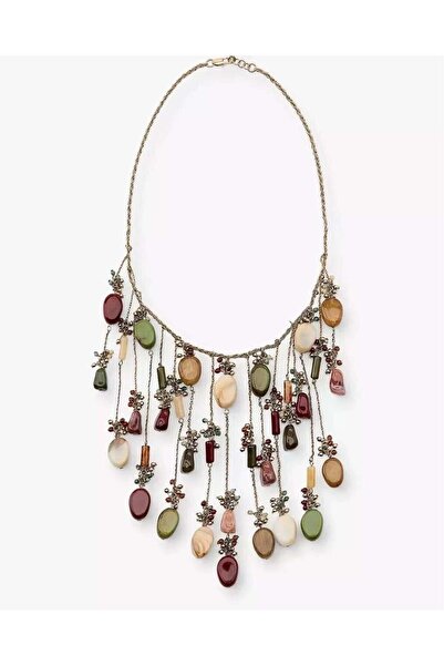 neslyaccessories Colorful Bead Waterfall Necklace