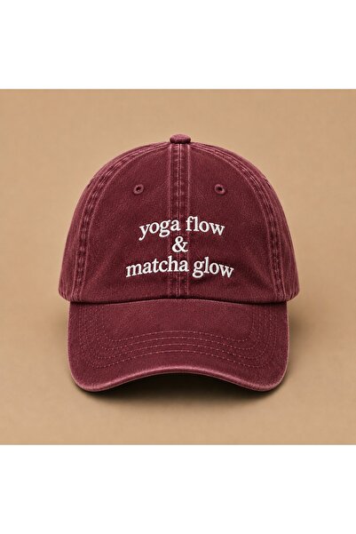 WeavedCo Yoga Flow Matcha Glow Written Vintage Washable Hat