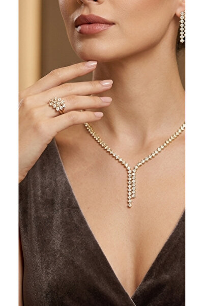 Benola Brand طقم كريستال كامل ذهبي -01