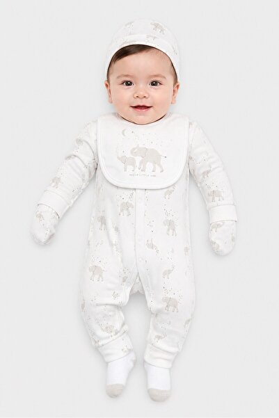 Rock A Bye Baby Boutique Toddlers Boy 5 Pcs Graphic Print Bodysuit And Bib Se...
