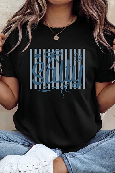 Sarah's Boutique Women's T-shirt – 100% cotton – Salty Blue