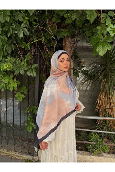 ARZU SEMA شال سيميكا بنمط بودرا بامبو كراش 75x185 سم
