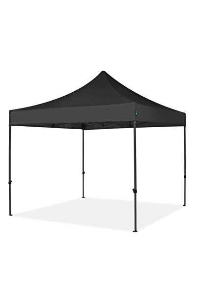 OEM Cort de Gradina Tip Pavilion NEGRU, 3×3m, Pliabil, Cadru Metalic
