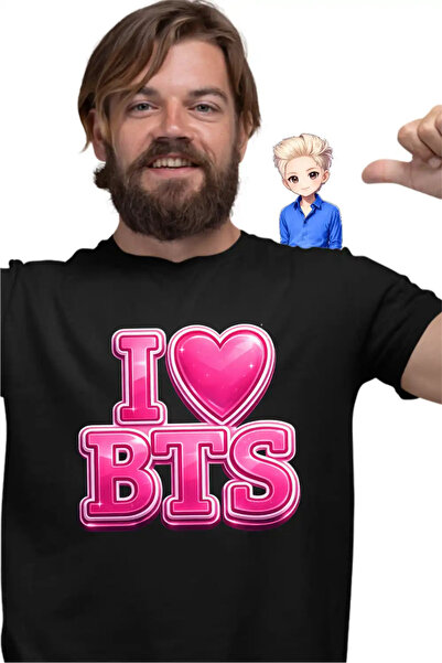 OEM Men 't-shirt Shirt I Love BTS Bangtan K-Pop