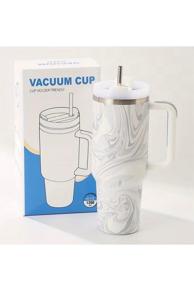 OzzConcept Marble Quencher Tumbler | 40 Oz (1,18 LT) Pipetli Quencher Termos