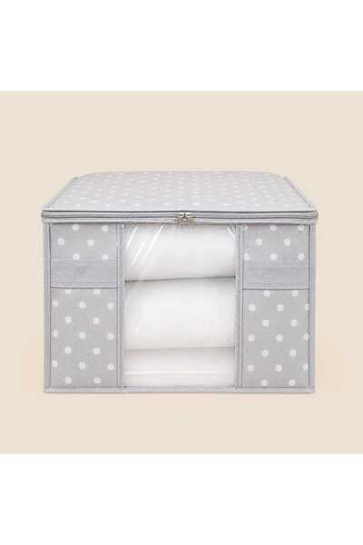 Simple Living Pencereli Kazak Hurcu - Gri - 45x40x30 cm