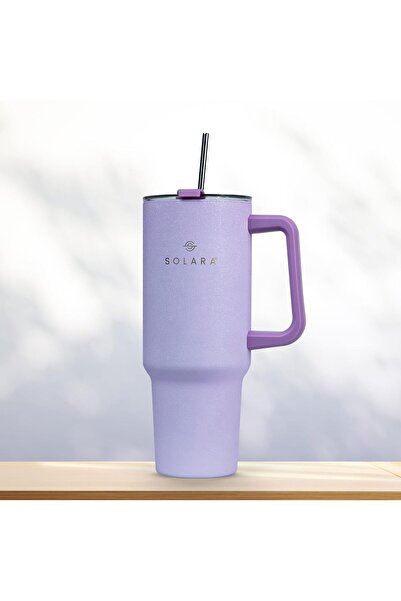 SOLARA Insulated Stainless Steel Cup with Handle, 1.2L, Wisteria