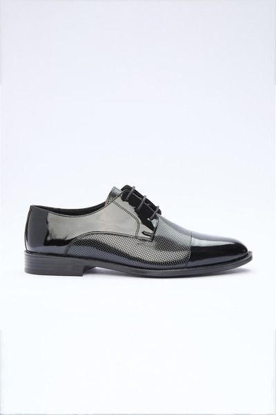 İmza Black Lace-Up Patent Leather 100% Leather Ceremony Shoes 1033265170