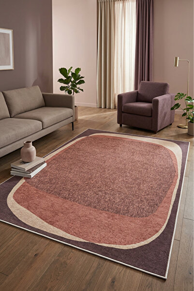 Decomia Home Dijital Kaymaz Yıkanabilir Renkli Salon Halısı Mutfak Halısı Kor...