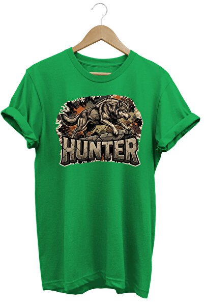 WİDİ Unisex Basset Hound Printed T-Shirt - Hunter Dogs Series Crew Neck Cotto...