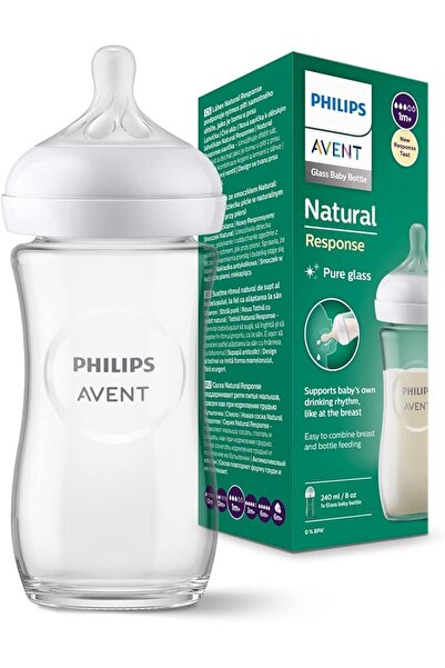 Philips AVENT NATURAL RESPONSE GLASS 1M+ 240ML SCY933/01: 2188