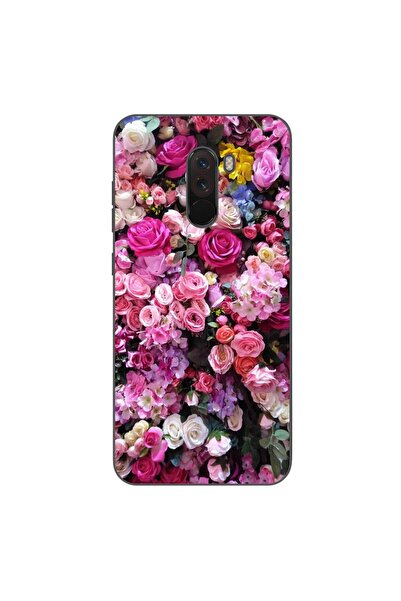 OEM Калъф, съвместим с Xiaomi Pocophone F1, силиконов гел TPU, с десен на роз...
