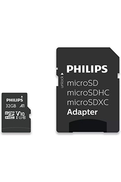 Philips Card de memorie microSDHC Philips, 32 GB + adaptor SD, clasa 10, UHS-...