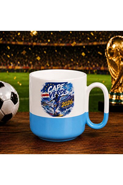 Bk Gift Blue Joyful Mug with Green Nose Islands Fan-Themed 2026 World Cup Design