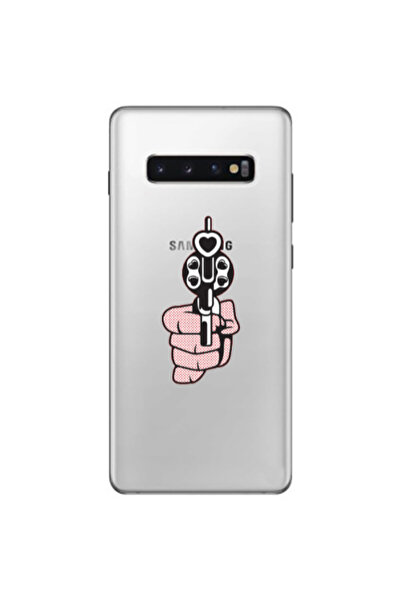 Other Samsung S10 Plus Heart gun Transparent Silicone TPU Θήκη