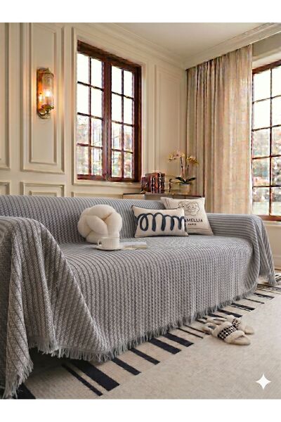 CÇE HOME TEKSTİL Cotton Sofa Cover Pique 175 X 350 cm