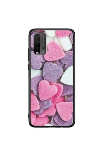 Other Xiaomi Redmi 9T Sponge Hearts Black Glossy Θήκη