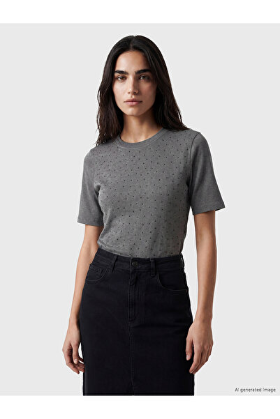 LC Waikiki Ozmarka New Season Stoned 100% Cotton Women's T-Shirt
