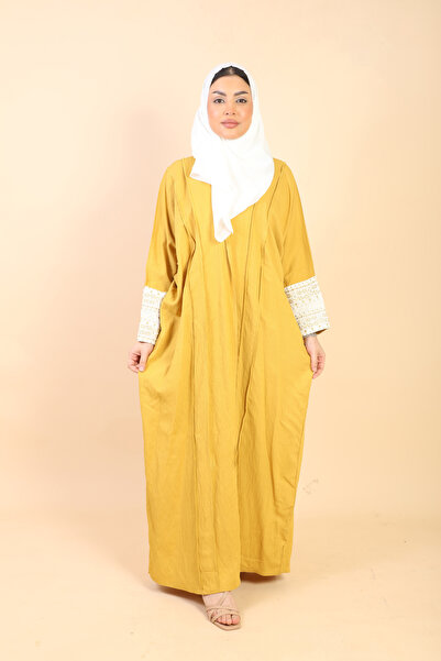 Stylish Fashion Stylish Fashion Crepe Wrap Abaya in Maroon Color with Trimmin...