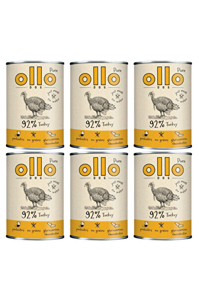 OLLO Pure Turkey Wet Dog Food 6x850g