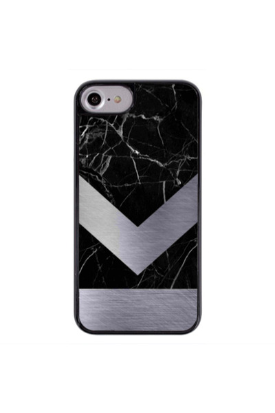 Other Apple iPhone 7 Marble Arrow Down Black Glossy Θήκη