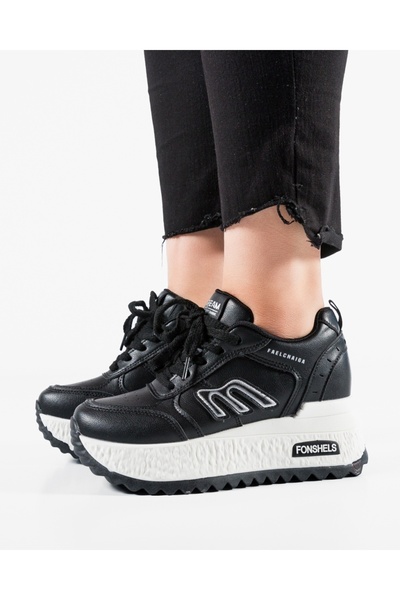 ALOGO Sneakers dama cu platforma din Piele Ecologica Plot