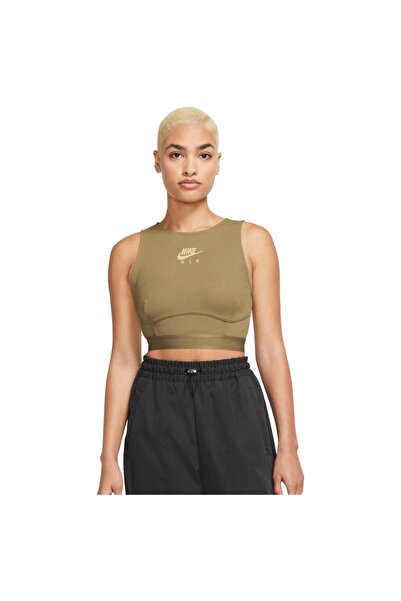 Nike Γυναικεία Αθλητική Ένδυση Αμάνικο Μπλουζάκι Air Rib L