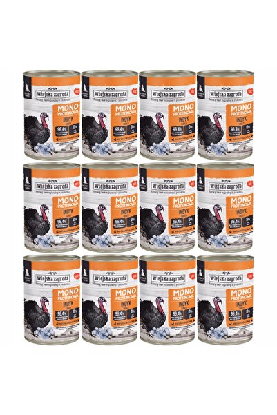 Wiejska Zagroda Hrană umedă pentru căței Monoproteină Curcan 12x400g
