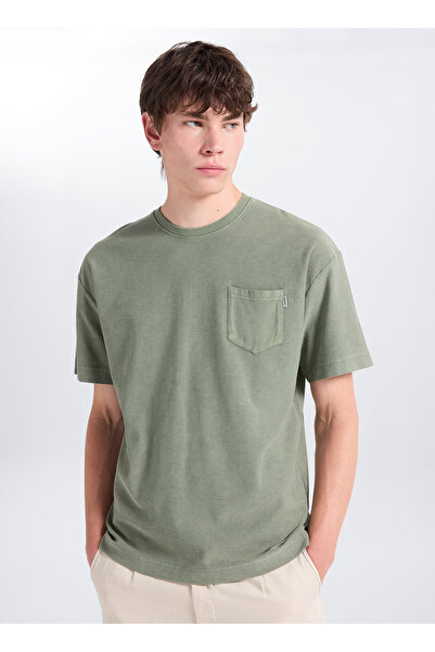 Lee Haki Erkek Regular Fit T-Shirt L2610169801 Haki T-Shirt