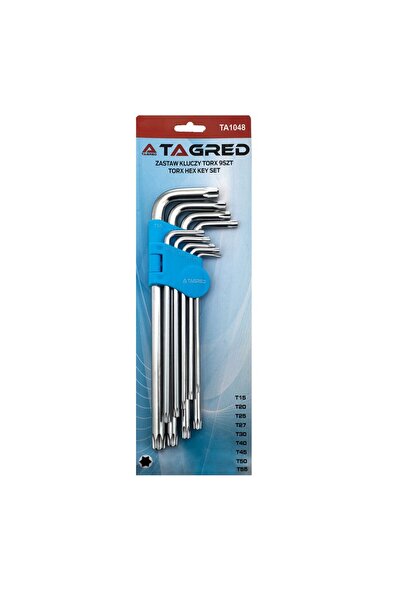 Tagred Professional Σετ κλειδιών Torx, Tagred, από ατσάλι CR-V, T15-T55, 9 τε...