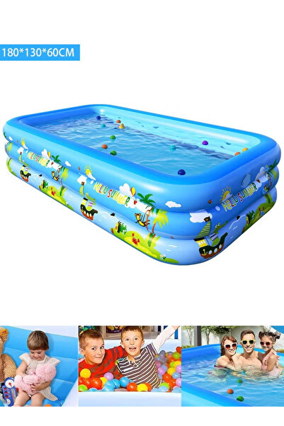 TAPIT Inflatable Pool Thickened Family Swimming Pool for Toddlers Outdoor Gar...