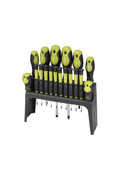 EXTOL CRAFT Screwdriver set, 18 pieces, CrV, 53145, CrV, PH