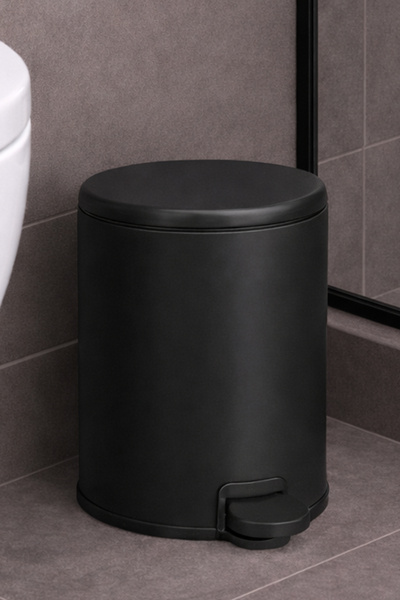 Prima Nova Cigo 3 LT Banyo Mutfak Ofis Çelik Çöp Kovası - Mat Siyah