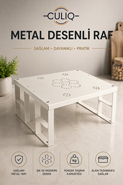 CULIQ Çok Amaçlı Metal Düzenleyici Raf – Kolay Montajlı, Dayanıklı Metal Gövd...