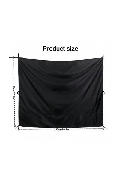 Choice Black Car Rear Door Shower Curtains Privacy Divider Curtains Adjustabl...