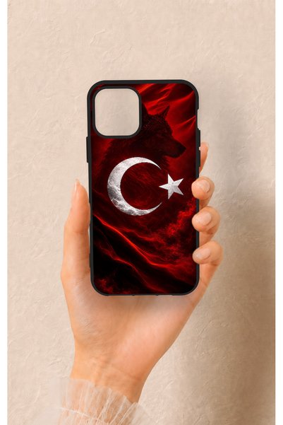 Vip Case حافظة من السيليكون متوافقة مع هاتف iPhone 11 Pro بنمط علم كورت التركي