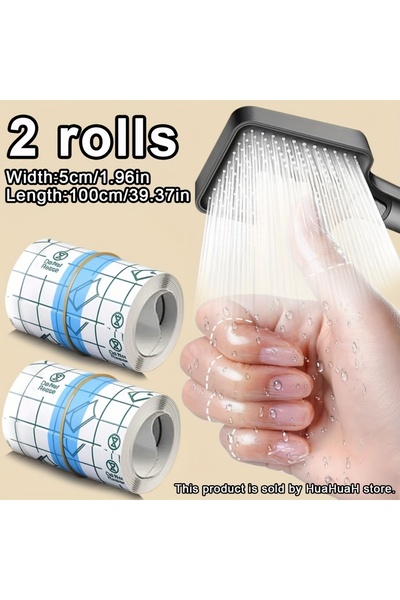 Choice 2PCS 2 Rolls of Transparent Finger Wrap Tape, PU Waterproof Adhesive T...