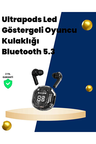 ARMÜZ سماعات بلوتوث لاسلكية 5.3 بمحرك 30 مم مع شاشة LED وميكروفون