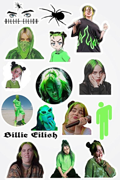 Buki'nin Atölyesi Autocolant Billie Eilish Telefon Laptop Notebook Tabletă Ag...