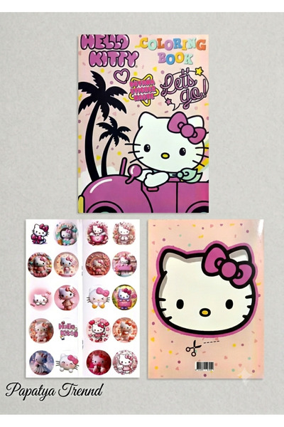 2 Adet Hello Kitty Minecraft Boyama Kitabı (BOYAMA , STİCKER , ARKA KAPAK MASKE)