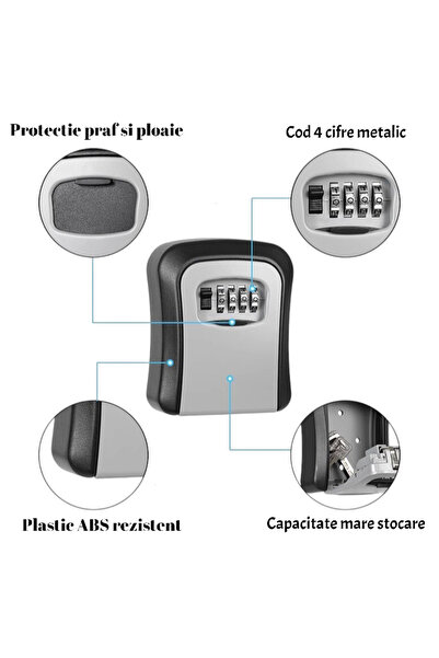 OEM Caseta depozitare tip pentru chei, metal, ABS, cifru resetabil, inchirier...
